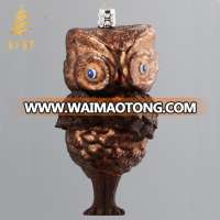 brown glass hollow owl christmas tree decorations