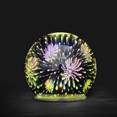 Led lights 3D xmas blown glass ball ornaments christmas favors