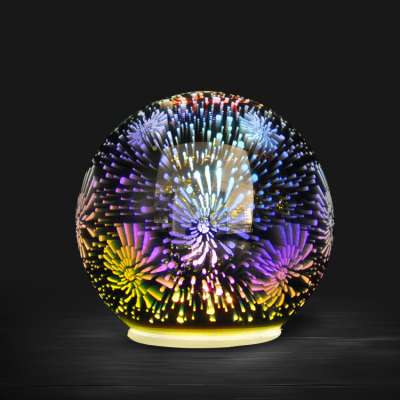 Led lights 3D glass ball ornaments christmas dinner table decor