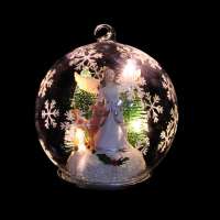 Personalised hand made decorative chinese art craft 12cm glass christmas balls