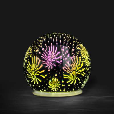 Custom made 12cm led 3D glass xmas ball christmas items for children