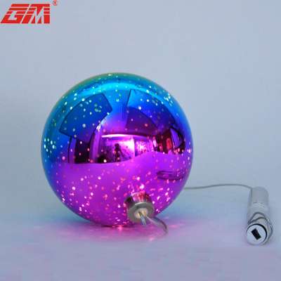 80mm wholesale custom electroplating glass christmas ball ornaments