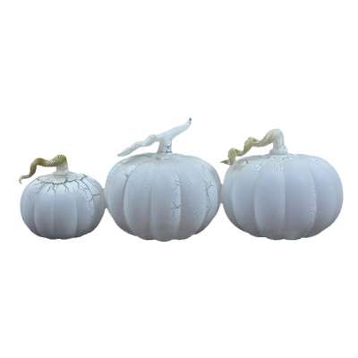 New design decorative artificial white pumpkins wholesale with led light for Halloween